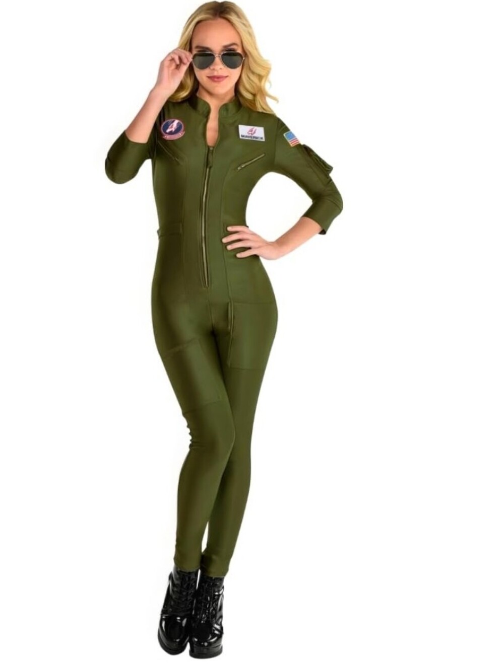 NWT Top Gun Maverick Flight Suit Costume Small 2-4 W/ Bonus Aviator Sunglasses